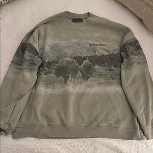 Abercombie: Yellowstone Graphic Men's Sweater - Green